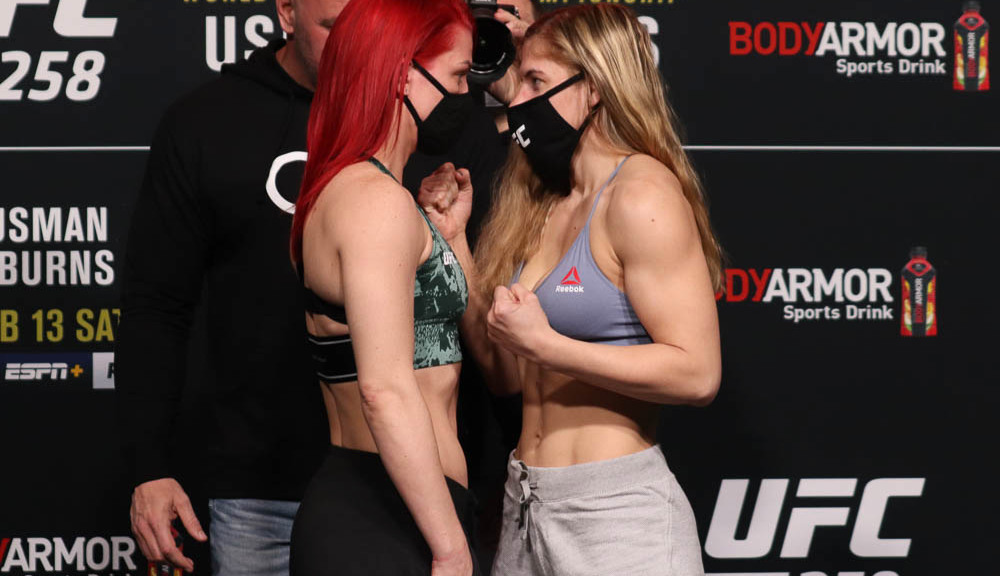 UFC 258: Gillian Robertson v Miranda Maverick cancelado el día de la pelea