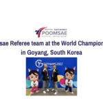 Equipo de árbitros de Poomsae en el Campeonato Mundial en Goyang - British Taekwondo