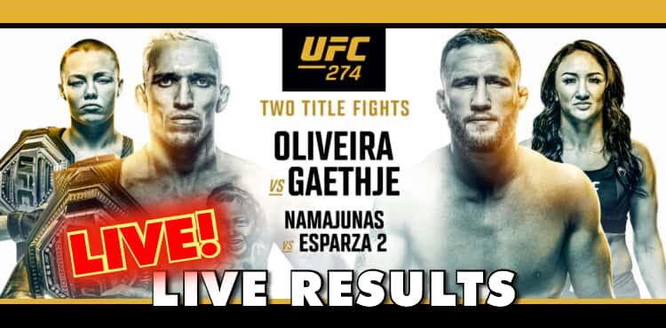 Resultados en vivo de UFC 274: Charles Oliveira vs Justin Gaethje & Rose Namajunas vs Carla Esparza