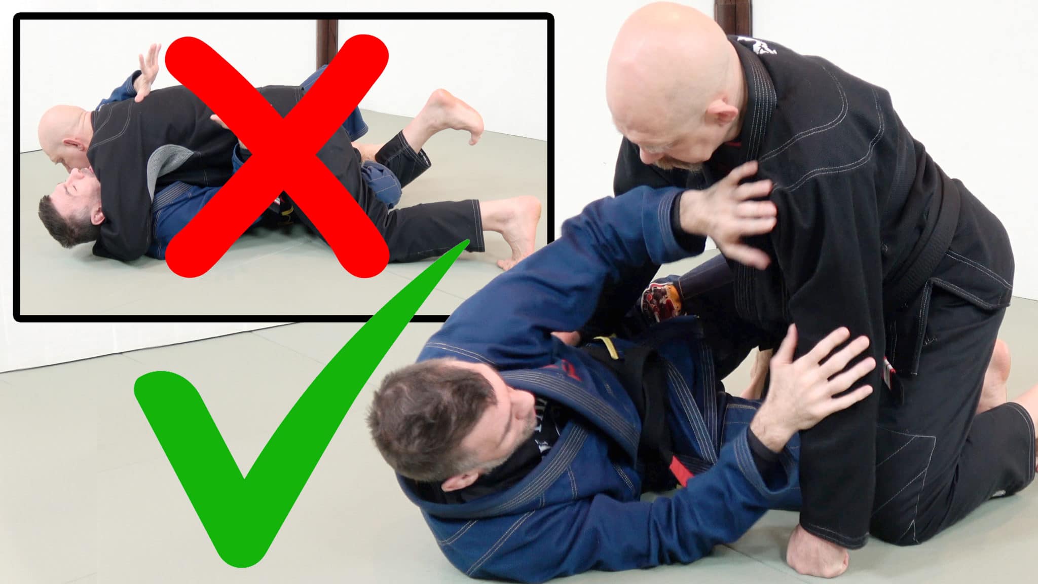 How to defend the cross face from the bottom of half guard