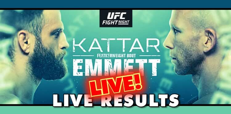 Resultados en vivo de UFC Austin Kattar vs Emmett